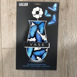 Modgy Myvaz‎ Collapsible / Expandable Flower Vase - Blue Morpho Butterfly 66185